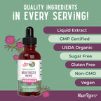 MARYRUTH'S USDA Organic Milk Thistle Seed Liquid Extract Drops, 1 fl oz
