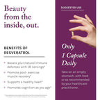 Buy now Reserveage Beauty, Resveratrol 250 mg, Antioxidant Supplement for Heart and Cellular Health, Supports Healthy Aging and Immune System, Paleo, Keto, 30 Capsules at indiglob india