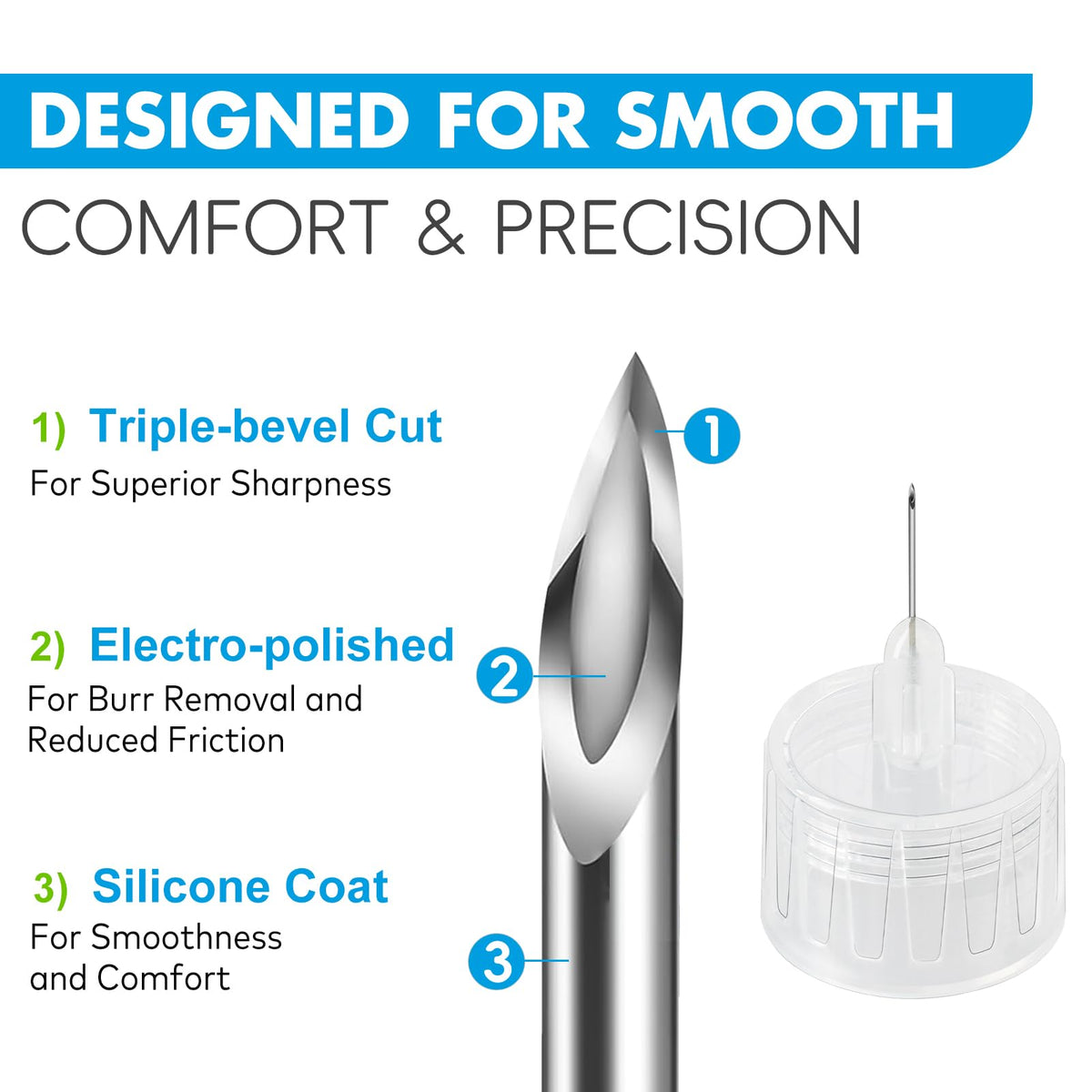 31G 5mm Pen Tips Universal Fit Easy to Use 100CT Comfortable Design