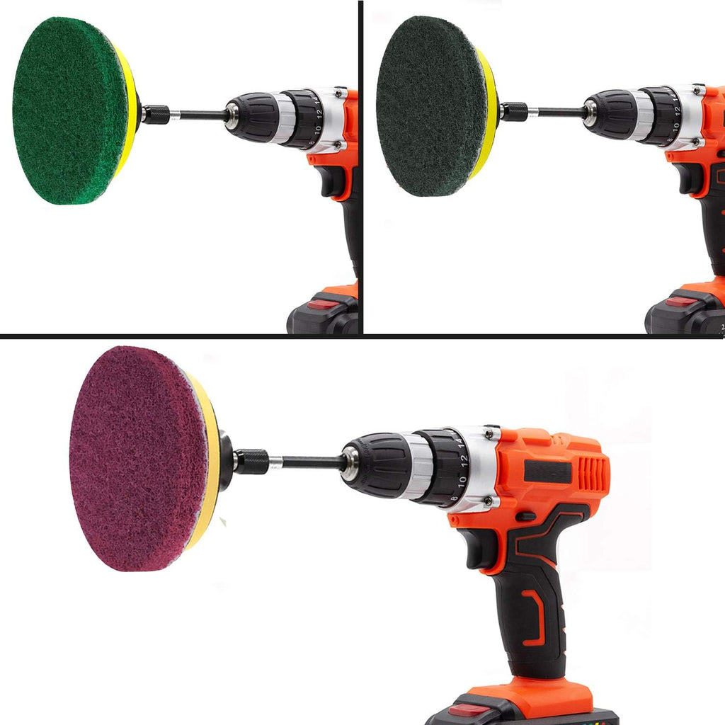 Buy now Power Scrubber Pads Drill Attachment, GOH DODD 26 Pieces 4 Inch Headlight Restoration Kit Drill Brush Scouring Cleaning Pads for Kitchen, Bathroom, Grout, Carpet, Shower, Tub, Grill,Tile, Sanding at indiglob india