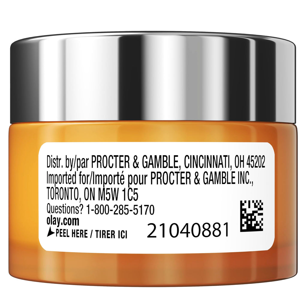 Olay Vitamin C Face Moisturizer, Brightening Cream for Women, Trial Size, Evens Tone, Dark Spot & Hyperpigmentation Reduction, Glowing Skin Care - Niaciniamide, Lactic Acid, 0.5 Oz
