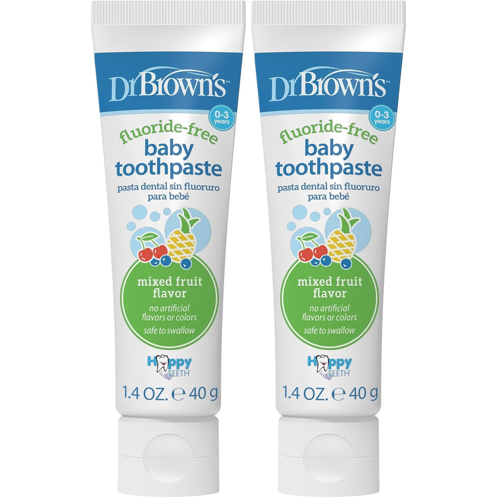 Buy now Dr. Brown's Fluoride-Free Baby Toothpaste, Safe to Swallow, Apple Pear, 1-Pack, 1.4oz/40g, 0-3 Years at indiglob india