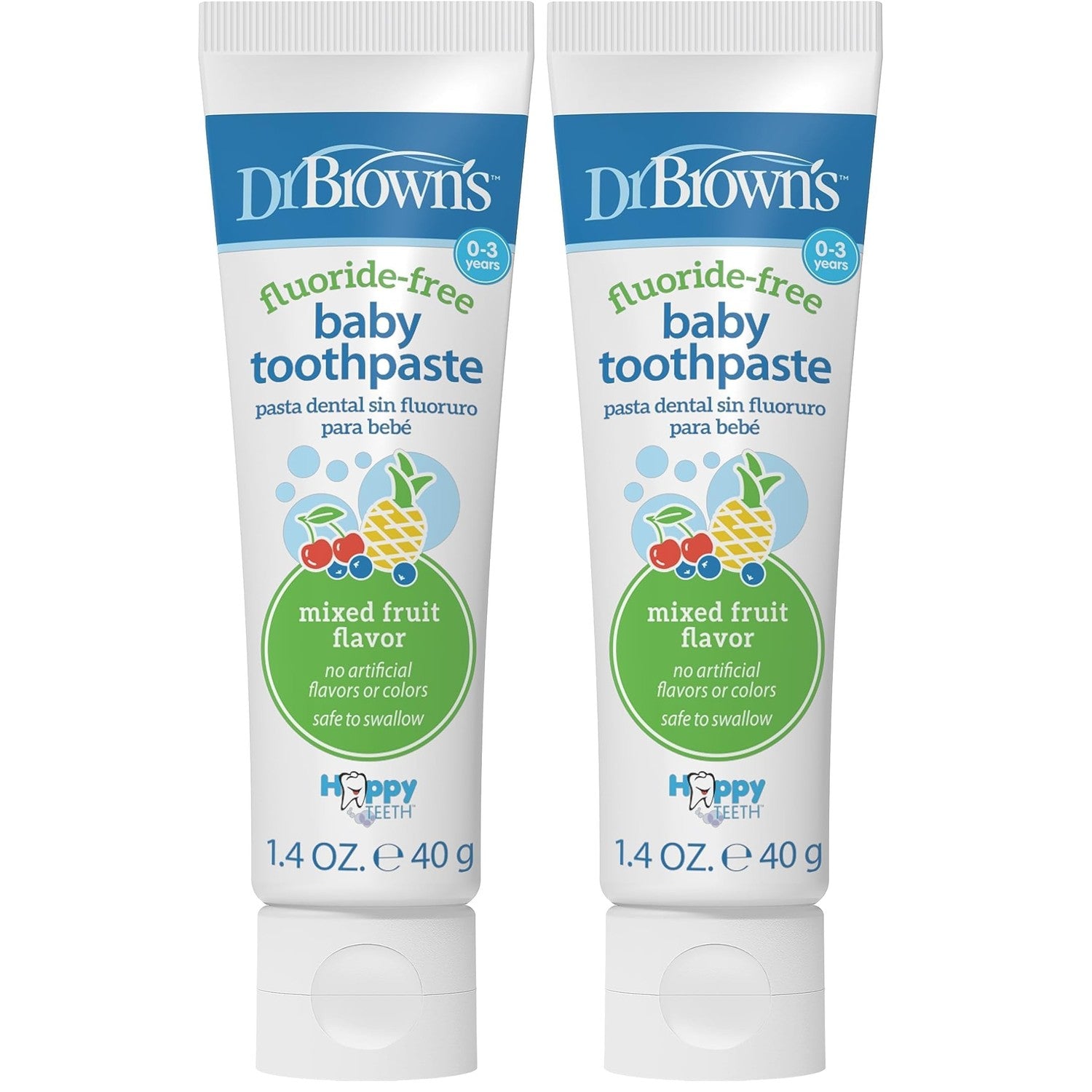 Buy now Dr. Brown's Fluoride-Free Baby Toothpaste, Safe to Swallow, Apple Pear, 1-Pack, 1.4oz/40g, 0-3 Years at indiglob india