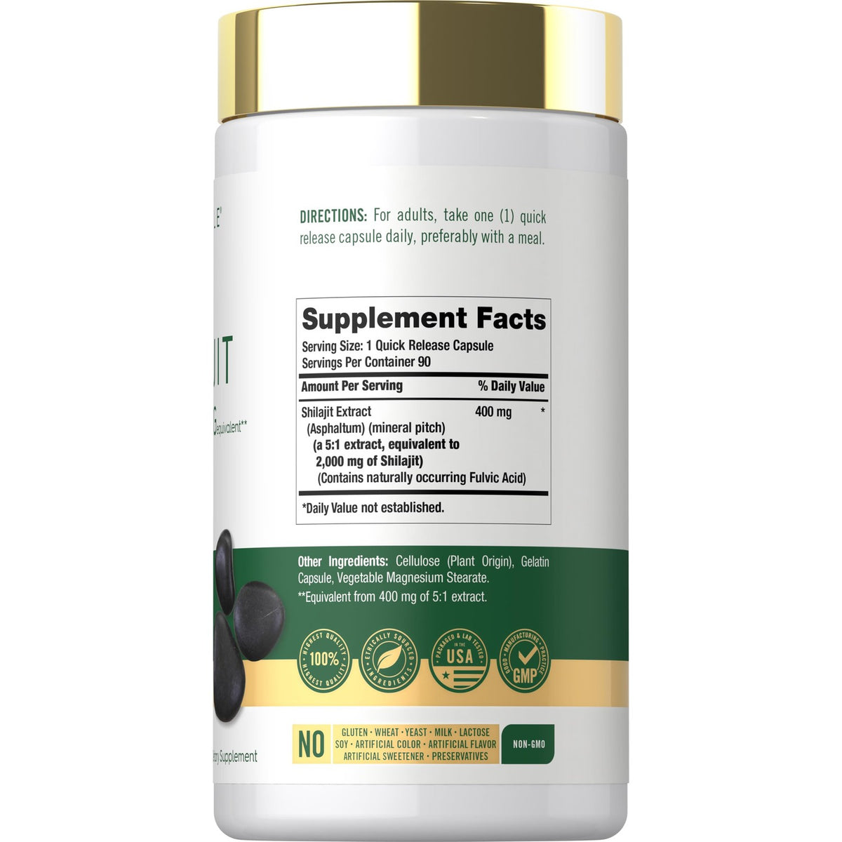 Carlyle Shilajit Capsules | 90 Count | Non-GMO and Gluten Free Supplement