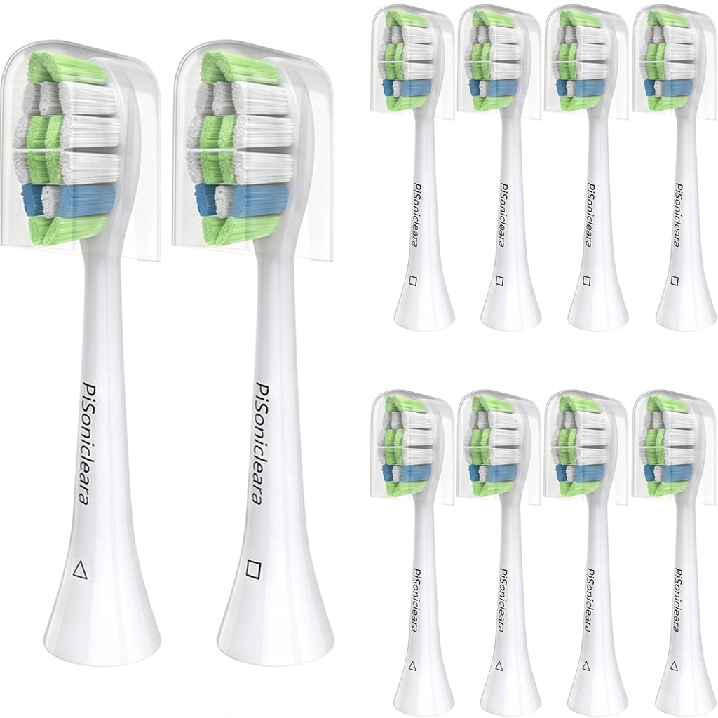 Pisonicleara Replacement Toothbrush Heads for Philips Sonicare(10 pcs)