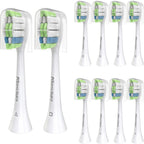 Pisonicleara Replacement Toothbrush Heads for Philips Sonicare(10 pcs)