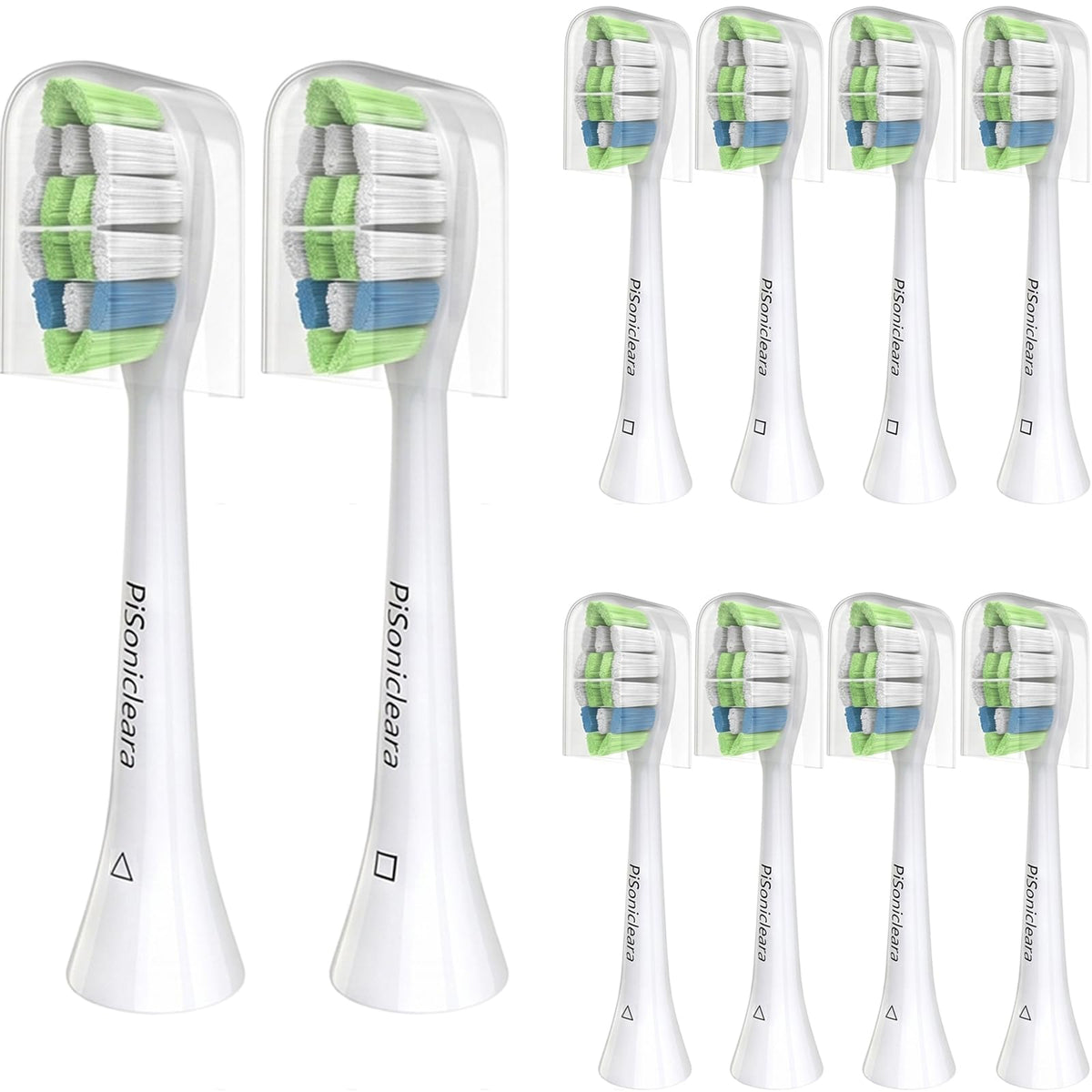 Pisonicleara Replacement Toothbrush Heads for Philips Sonicare(10 pcs)