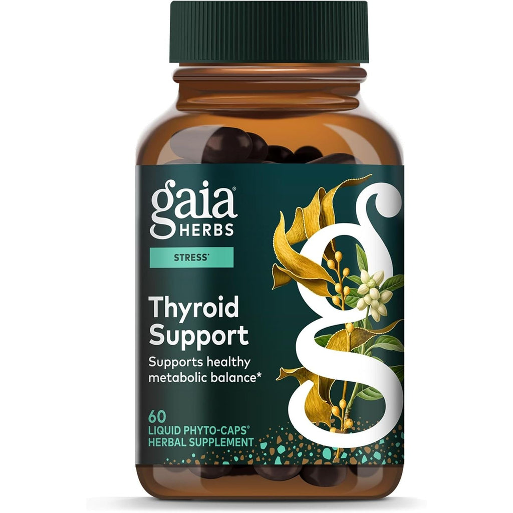 Buy now Gaia Herbs Thyroid Support - Made with Ashwagandha, Kelp, Brown Seaweed & Schisandra to Support Healthy Metabolic Balance & Overall Well-Being* - 60 Vegan Liquid Phyto-Capsules (20-Day Supply) at indiglob india