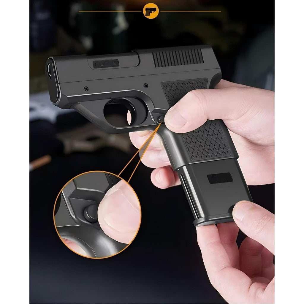 Tactical-Style Torch Lighter & Cigarette Case Combo, Windproof Blue Jet Flame, Multi-Function Tool, Ergonomic Zinc Alloy Body, Unique Birthday for Men(No Fuel)