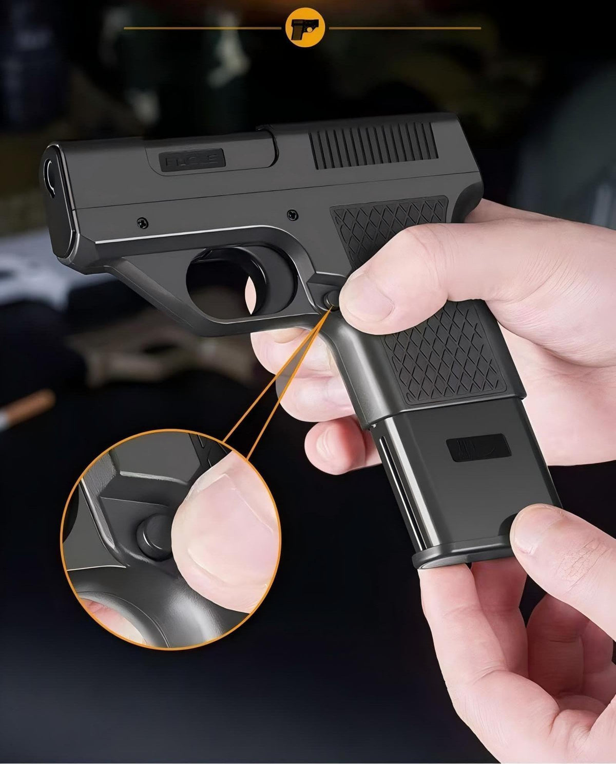 Tactical-Style Torch Lighter & Cigarette Case Combo, Windproof Blue Jet Flame, Multi-Function Tool, Ergonomic Zinc Alloy Body, Unique Birthday for Men(No Fuel)