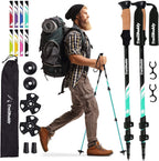 Buy now TrailBuddy Trekking Poles â€“ Lightweight 7075 Aluminum Hiking Poles for Women, Men & Seniors â€“ Collapsible or Foldable Walking Sticks for Travel, Trails & Balance Aqua Sky Collapsible at indiglob india