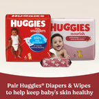 Buy now Huggies Nourish Scented Diaper Wipes, 2 Push Button Packs (112 Wipes Total) at indiglob india
