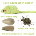 12PCS Cat Mouse Toys, Faux Fur Interactive Catnip Mice