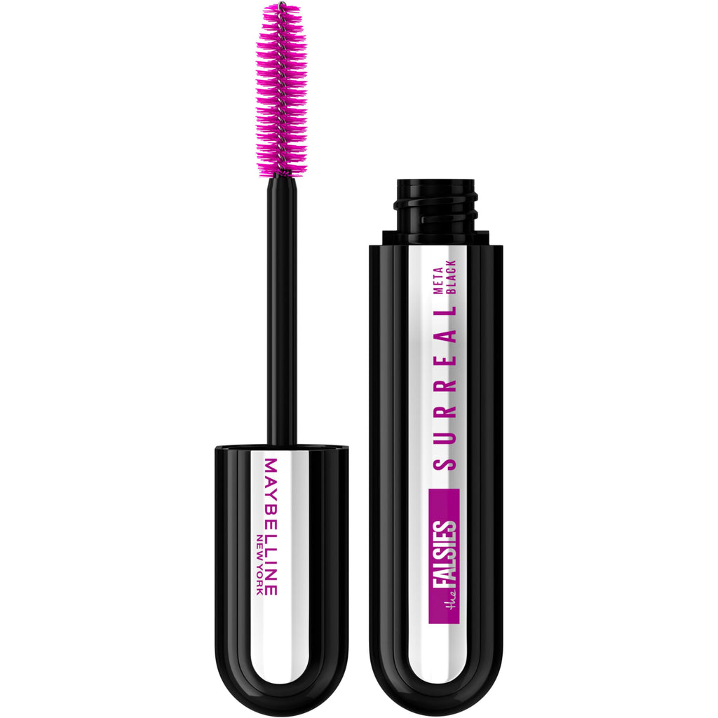 Maybelline The Falsies Surreal Extensions Washable Mascara, Volumizing, Lengthening Mascara Make Up, Blackest Black, 1 Count
