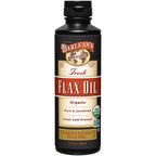Barlean's Organic Flaxseed Oil, 7640mg ALA Omega-3, Cold-Pressed, 32oz | Fresh cold-pressed flax seeds, ALA omega 3-6-9, Vegan, Non-GMO, Gluten-free, Unrefined, 32 oz value size, Heart & skin