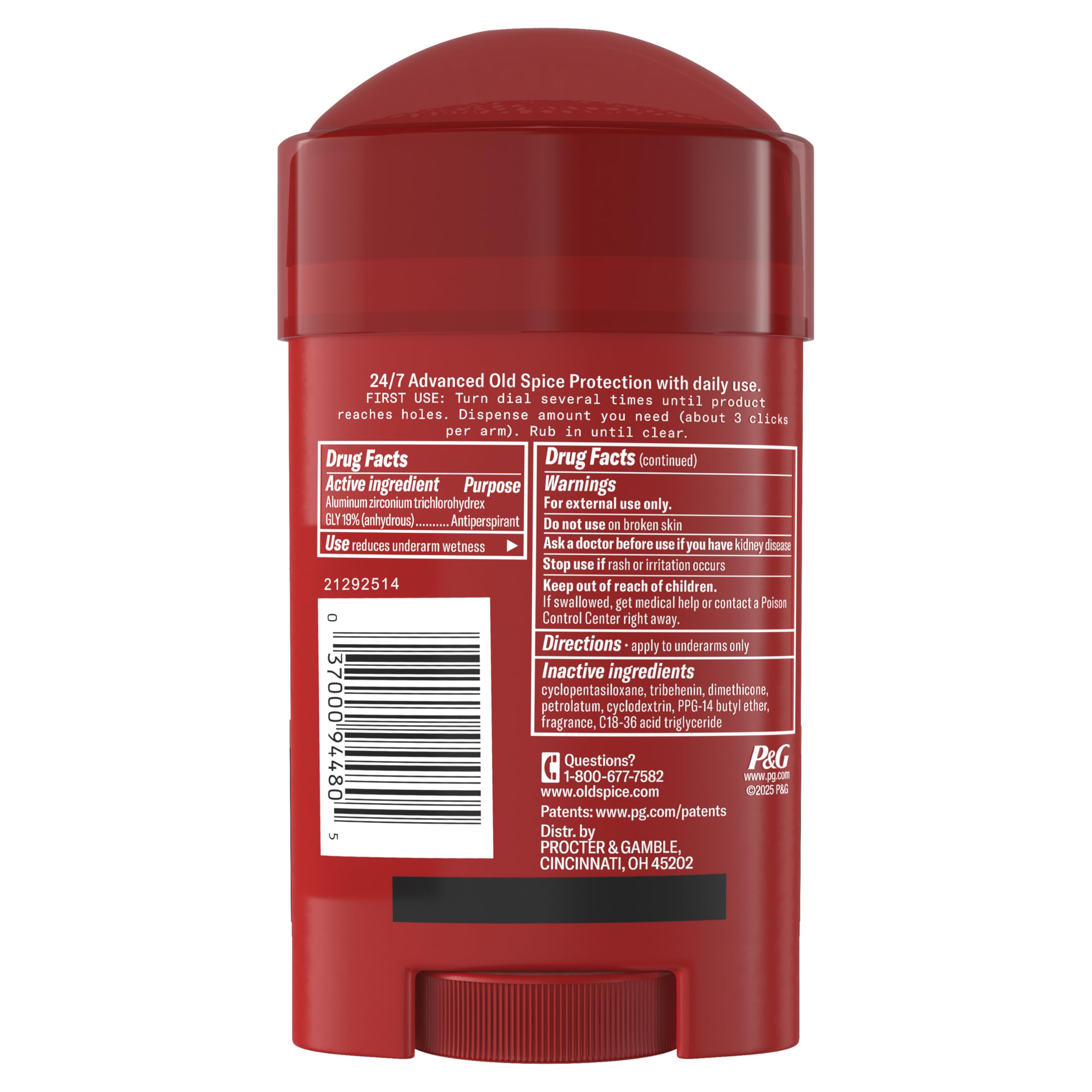Old Spice Sweat Defense Antiperspirant & Deodorant for Men, 24/7 Ultimate Sweat Protection, Long Lasting Scent, Soft Solid, Swagger with Cedarwood Scent, 2.6 oz (Pack of 2)