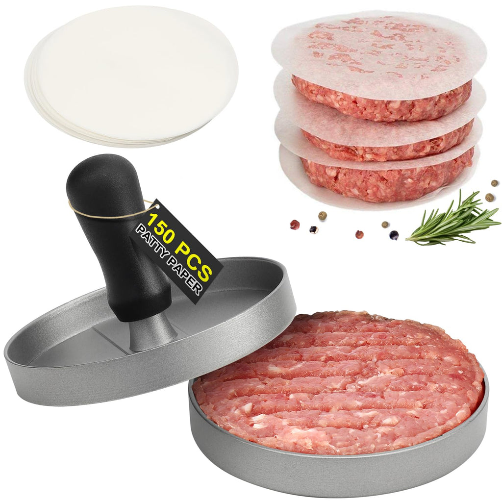 TACGEA Burger Press 150 Patty Papers, Non-Stick Hamburger Press Patty Maker