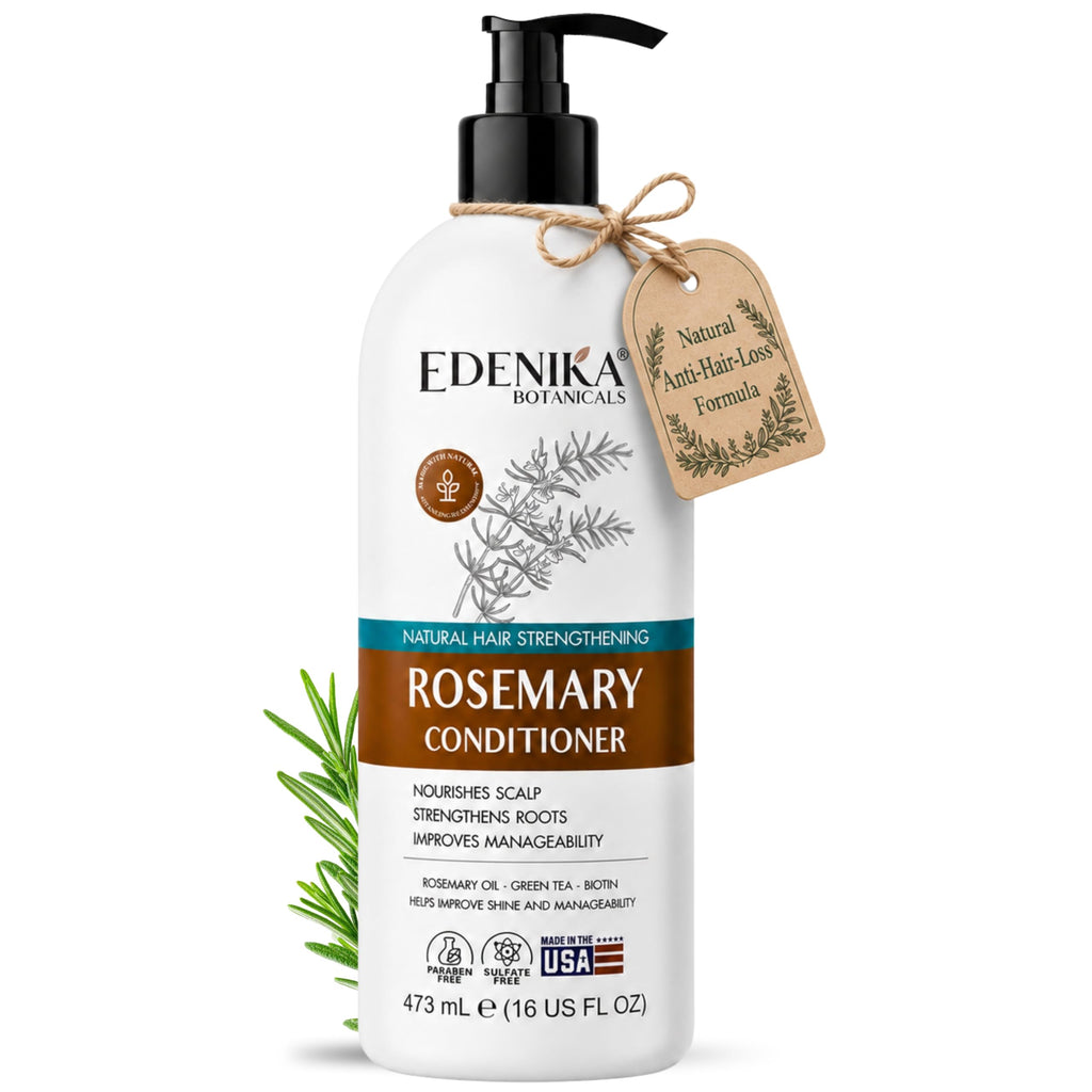 Rosemary Shampoo and Conditioner Set with 100% Rosemary Oil & Biotin for Thinning Hair, Anti-Hair Loss & Strengthening Botanical Formula, Women & Men, Sulfate-Free
