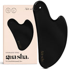 Buy now Kitsch Stainless Steel Gua Sha Facial Tools - Guasha Tool for Face, Face Sculpting Tool, Jawline Shaper, Double Chin Reducer, Body Gua Sha Tools, Lymphatic Drainage Massager, Facial Skin Care - Silver at indiglob india