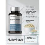 Horbäach Nattokinase Supplement 4000 FU | 150 Capsules | Non-GMO, Gluten Free