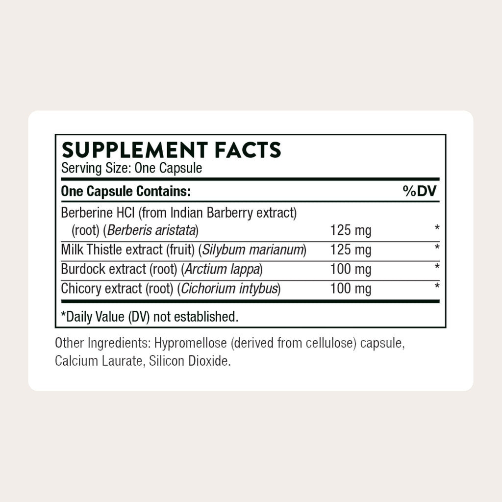 THORNE Liver Cleanse, Berberine HCl & Milk Thistle, 60 Capsules