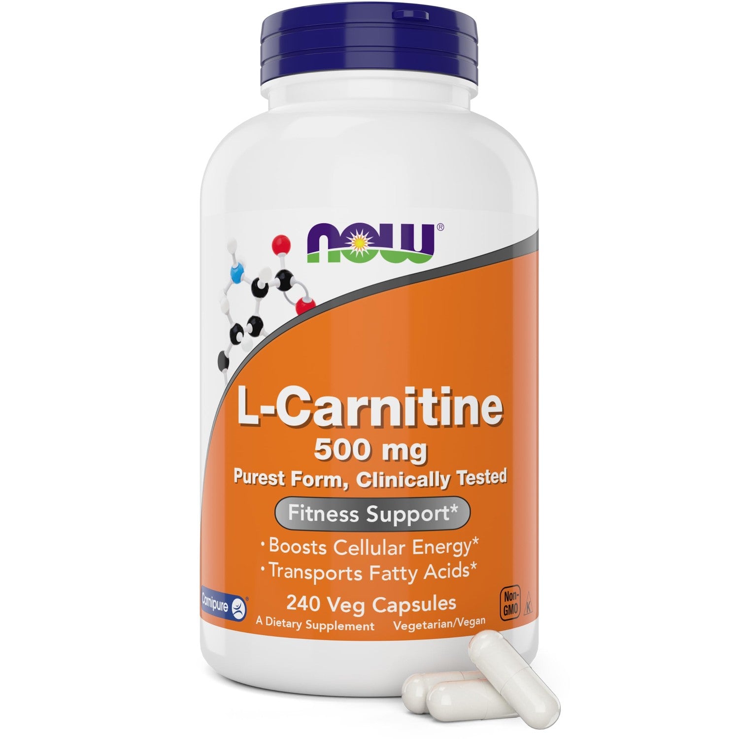 Buy now NOW Foods L-Carnitine 500 mg, 240 Veg Caps - Fitness Support* - Purest Form - Non-GMO - Vegan/Vegetarian - 500mg Capsules - Amino Acid Health Supplement at indiglob india
