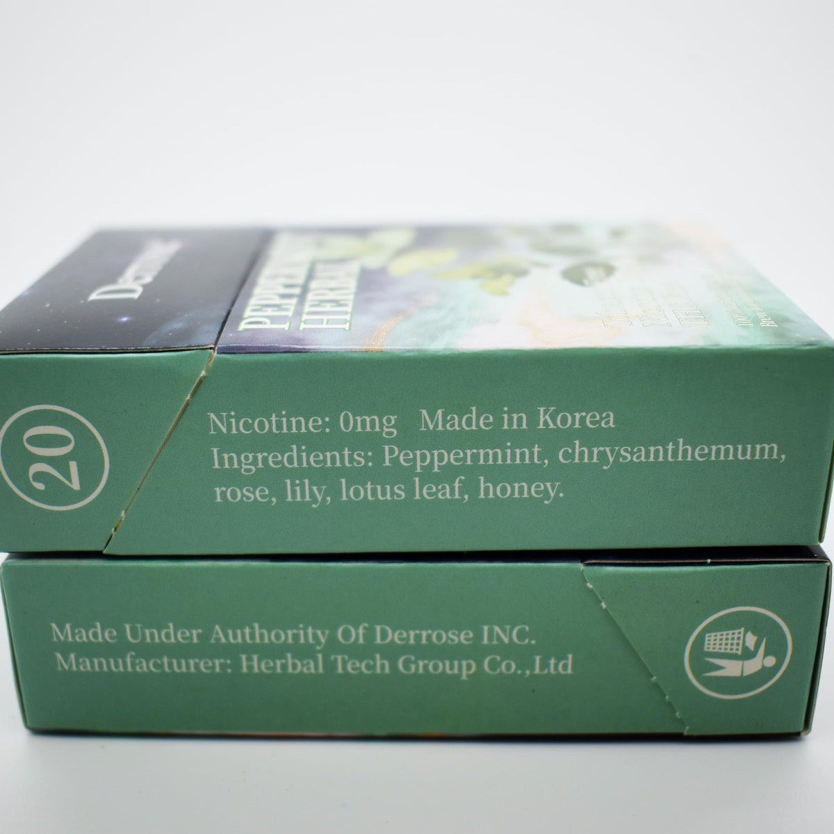Derrose® Peppermint Herbal Cigarettes, Nicotine & Tobacco Free Smokeless Inhalers to Help Quit Smoking, 2 Packs (40 Sticks Total)