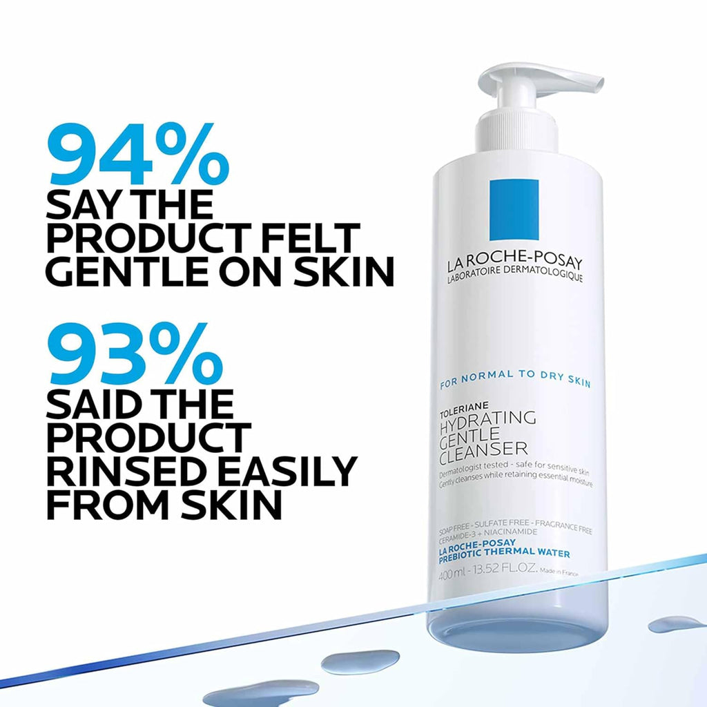 Buy now La Roche-Posay Toleriane Hydrating Gentle Face Cleanser, Hydrating Facial Cleanser With Niacinamide + Ceramides, Daily Face Wash For Dry Skin To Normal Skin, Sensitive Skin Tested, Fragrance Free at indiglob india