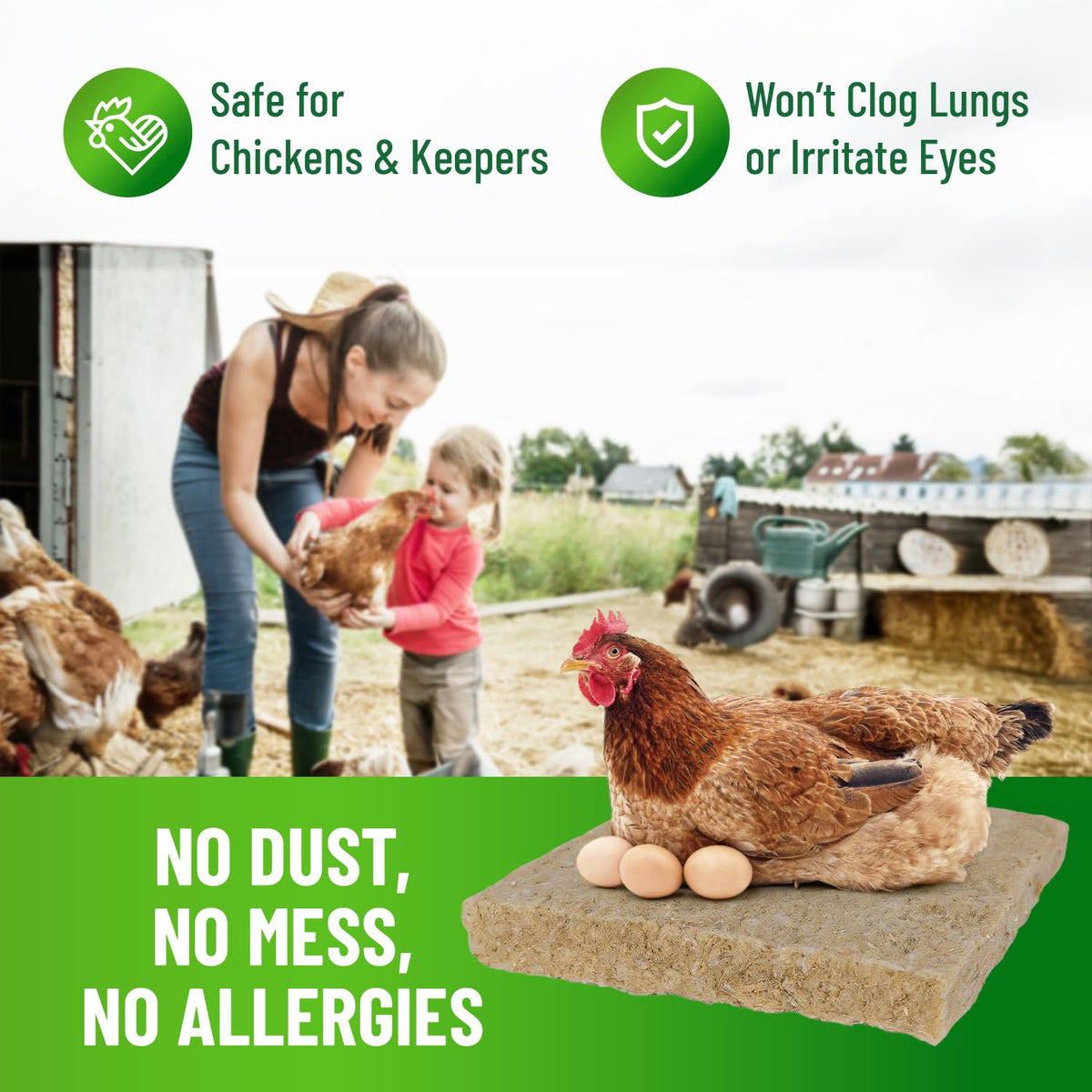 Small Pet Select Hemp Nesting Pads, Chicken Coop & Boxes, 10-Pack