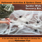 300 sqft Spider Webs Halloween Decorations, Super Stretchy Web Cobwebs with 10 Glow Fake and Creepy Black Spiders White Webbing Haunted House Party Supplies Spooky Home Office Yard Decor