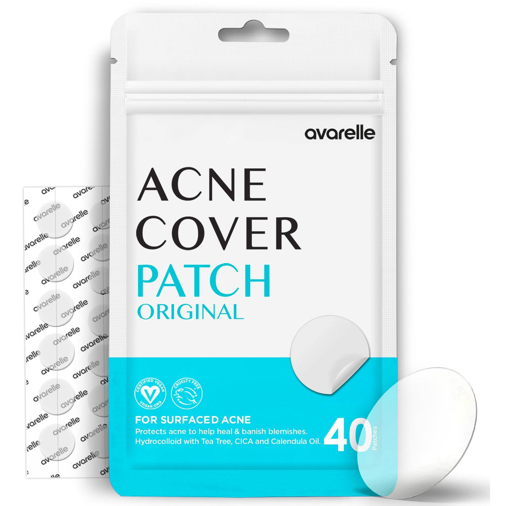 Buy now AVARELLE Acne Cover Patches, Eligible Hydrocolloid Pimple Patches for Face with Tea Tree Oil, Korean Skincare Zit Patches for Face | HSA Store Eligible Items | Vegan, Cruelty-free at indiglob india