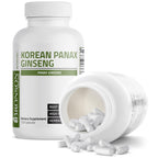 Bronson Korean Panax Ginseng High Potency Root Extract, 120 Capsules | Energy, Endurance, Vitality, Memory & Cognitive Health Support