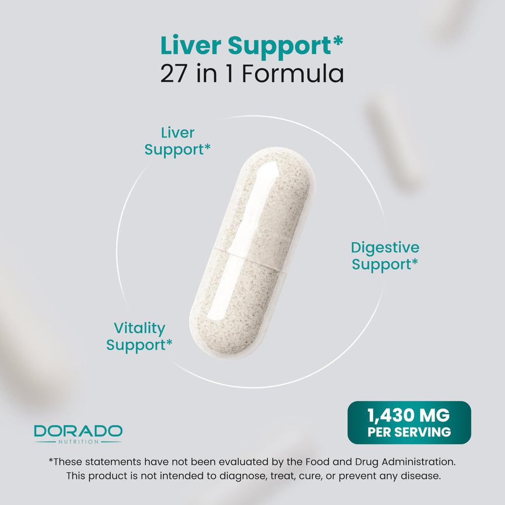 Liver Cleanse Detox & Repair 27 in 1 Formula - Milk Thistle, Dandelion Root, Turmeric, Artichoke Extract & More - Liver Detox Support Supplement - 3rd Party Tested, Vegan Safe & USA Made (60 Count)