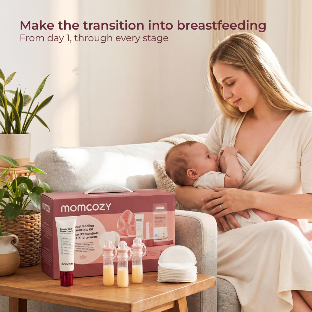 Momcozy 73PC Breastfeeding Essentials Kit,New Moms Postpartum Essentials