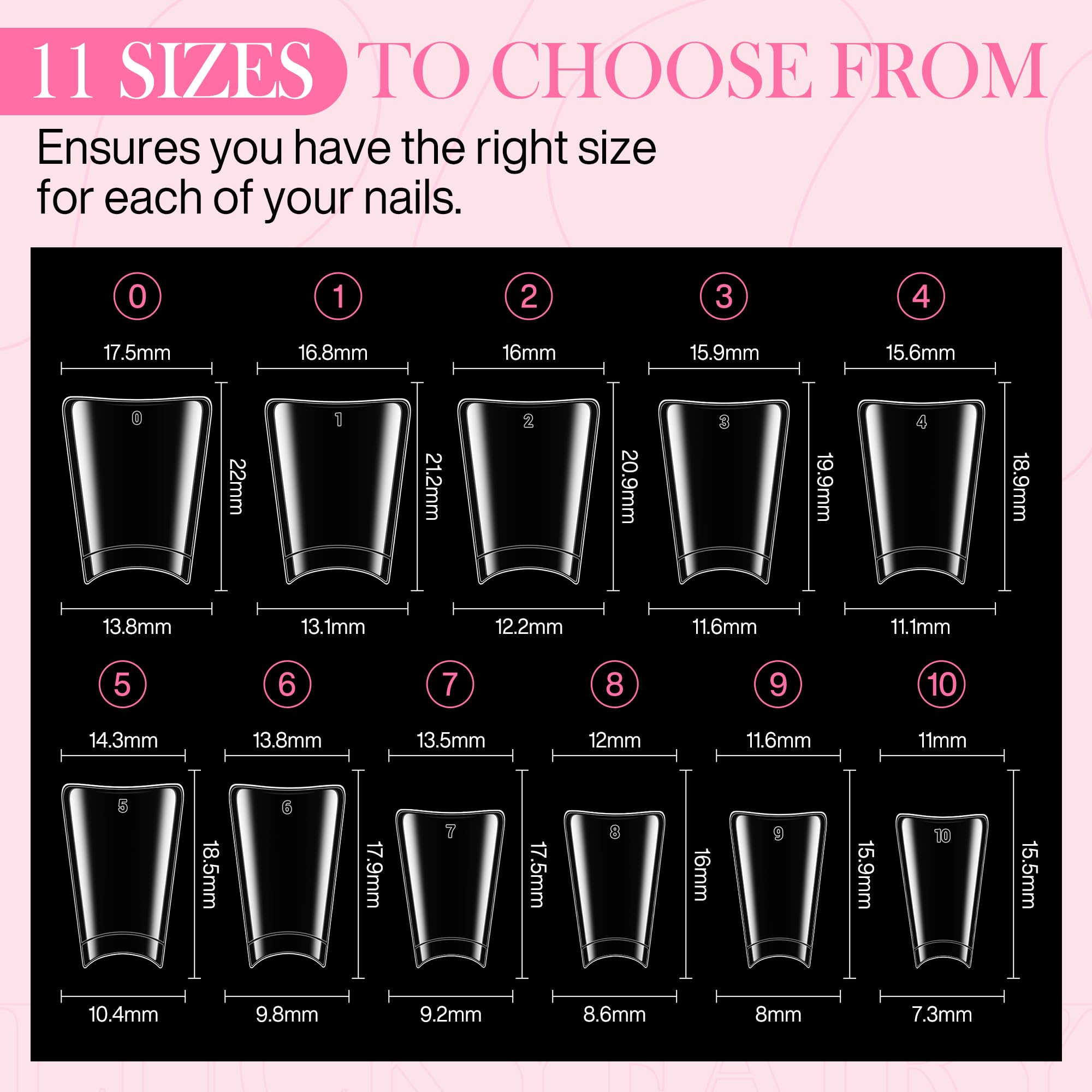 Luckyfairy Half Cover Duck Nail Tips 504 Pcs Duck Press on Nails Clear Soft Gel Short Duck Nail Tips 11 Sizes Wide French False Nails for Acrylic Nails Professional for Y2K Art Salon