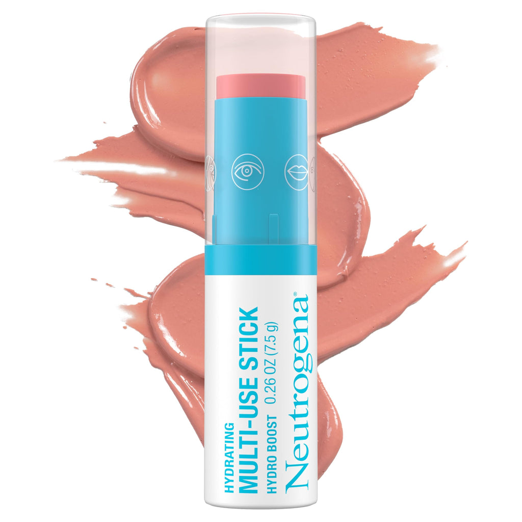 Buy now Neutrogena Hydro Boost Hydrating Multi-Use Makeup Stick with Hyaluronic Acid, Gentle Multi-Use Colored Makeup Balm to Brighten Lips, Cheeks & Eyes, Non-Comedogenic, Soft Pink, 0.26 oz at indiglob india