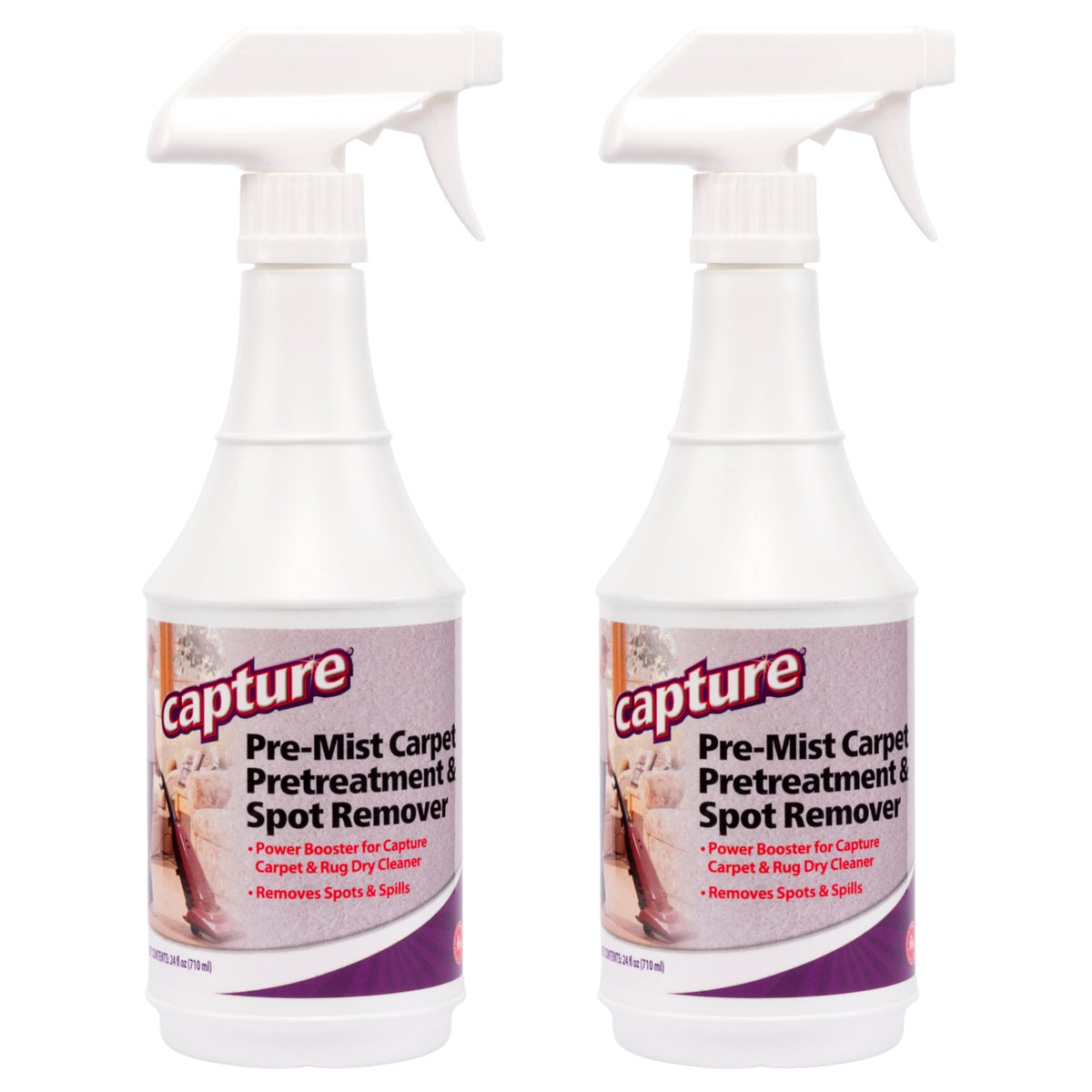 Capture Pre-Mist Soil Release for Carpet Dry Cleaner Powder - 24oz (2 Pack)