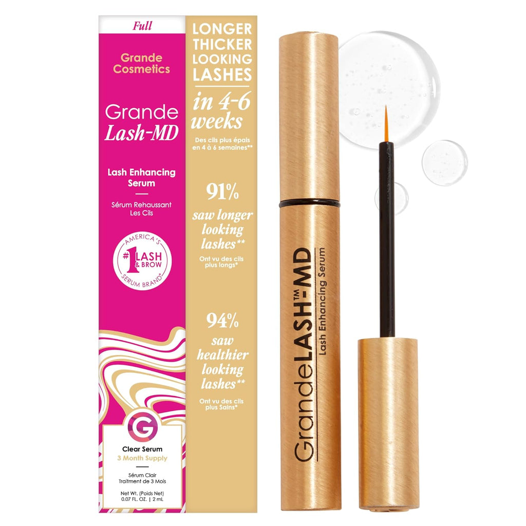 Buy now Grande Cosmetics GrandeLASH-MD Lash Enhancing Serum - Peptide & Vitamin Infused Formula for Longer, Thicker, Fuller Looking Lashes - Ophthalmologist Tested, Cruelty-Free 2mL, 3-month supply at indiglob india