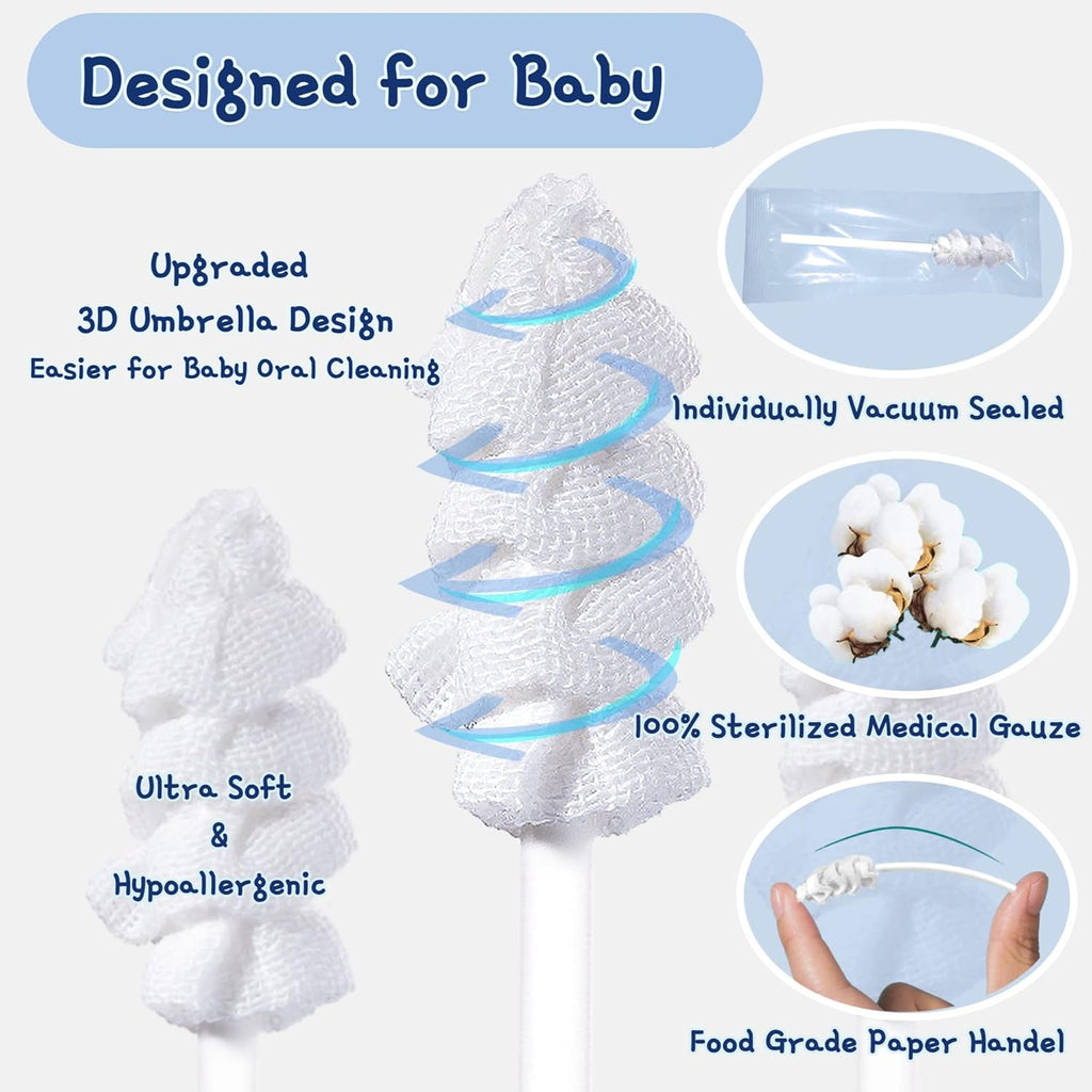 Buy now Little Fox Baby Oral Cleaner 42Pcs [Upgrade Designed] +1pc Free Finger Toothbrush with Case, Tongue, Mouth and Gums Cleaner, Newborn Toothbrush, Infant Oral Care and Cleaning for 0-36 Month Baby at indiglob india