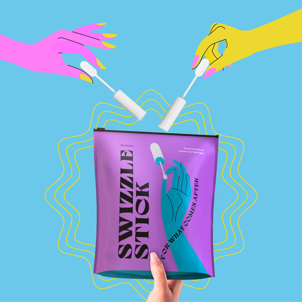Berkland Swizzle Sticks, 25-Pack - Soft Absorbent Post-Intimacy Sponges