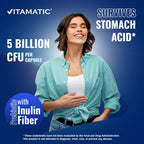 Vitamatic Bifidobacterium Infantis - 5 Billion per DR Capsule - 60 Count - Digestive Support - Made with Prebiotic Inulin Fiber