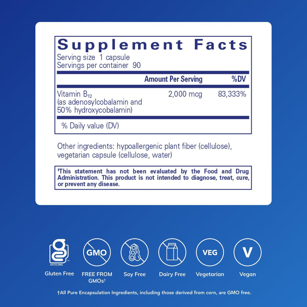 Pure Encapsulations Adenosyl/Hydroxy B12, 90 Capsules