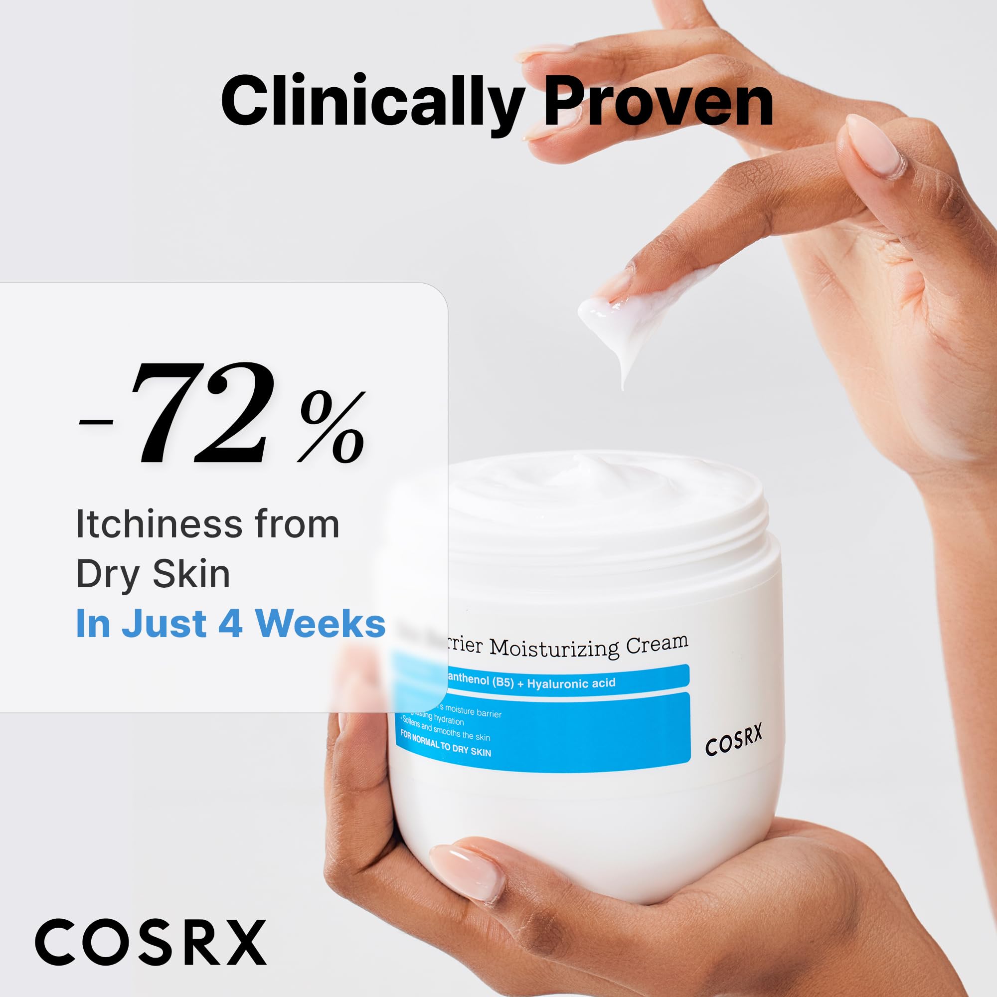 COSRX 100-Hour Hydration Ceramide Body Cream, Non-Greasy, 15.2 fl oz | Body Lotion for Dry to Extremely Dry Skin, Hyaluronic Acid, Skin Barrier Care, Unscented, Fast-Absorbing, Korean Skin Care