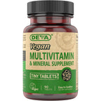 Deva Vegan Multivitamin & Mineral Supplement, Tiny Tablets, Easy to Swallow, 90 Tablets