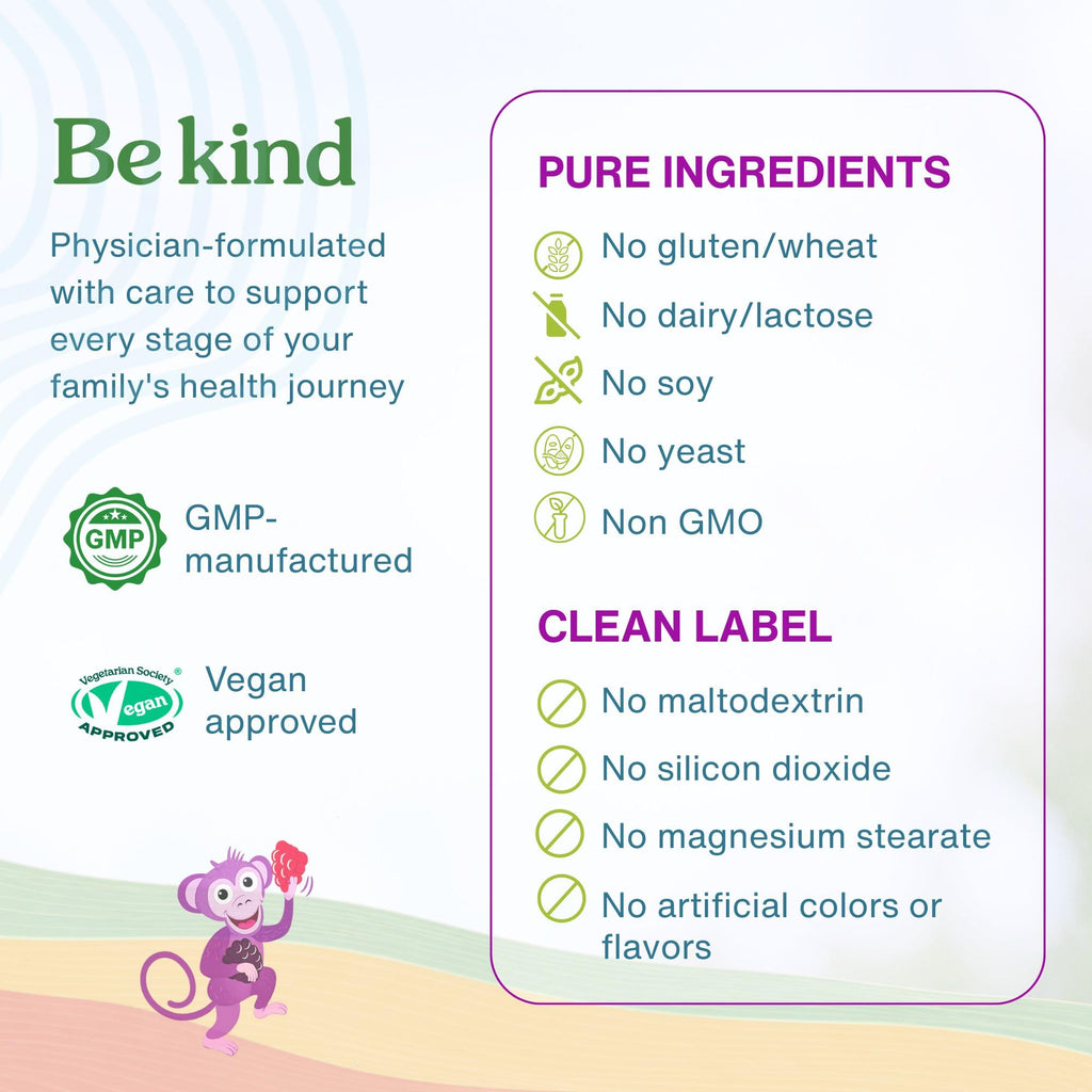 Igennus Methylated Kids Multivitamin Gummies, Age 4+, 6 x 90 Gummies | Clean Label & Third Party Tested, No Artificial Sweeteners or Flavors, Sugar Free, Natural Berry Flavor, Non-GMO, Halal