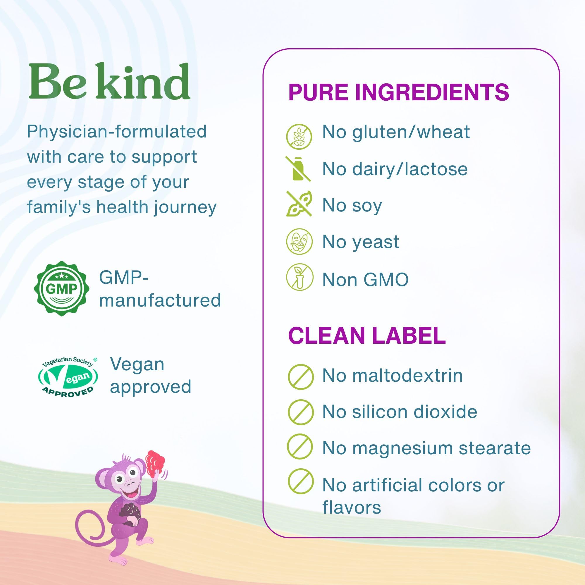 Igennus Methylated Kids Multivitamin Gummies, Age 4+, 6 x 90 Gummies | Clean Label & Third Party Tested, No Artificial Sweeteners or Flavors, Sugar Free, Natural Berry Flavor, Non-GMO, Halal