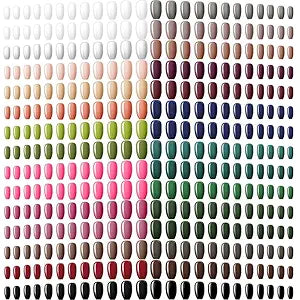 Buy now Maitys 720 Pieces 30 Sets Medium Square Press on Nails Glossy Fake Nails Solid Color Artificial Tips Full Cover for Women Girls Ballerina DIY(Classic Colors) Cool Colors at indiglob india