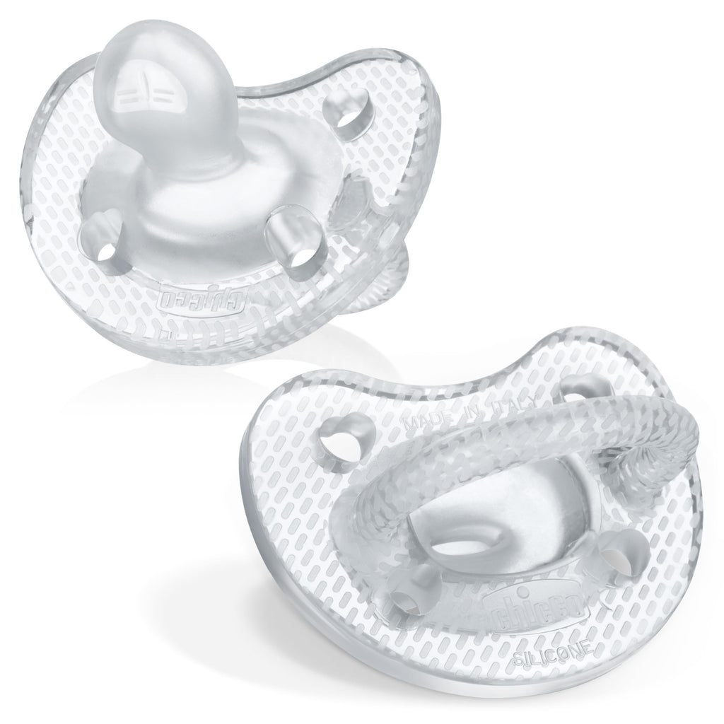 Buy now Chicco PhysioForma Silicone Orthodontic Pacifier, 0-6m | 100% Soft Silicone | Supports Breathing & Oral Development | Satin-Textured Nipple | Includes Sterilizing Case | BPA Free | Blue/Green, 2pk at indiglob india