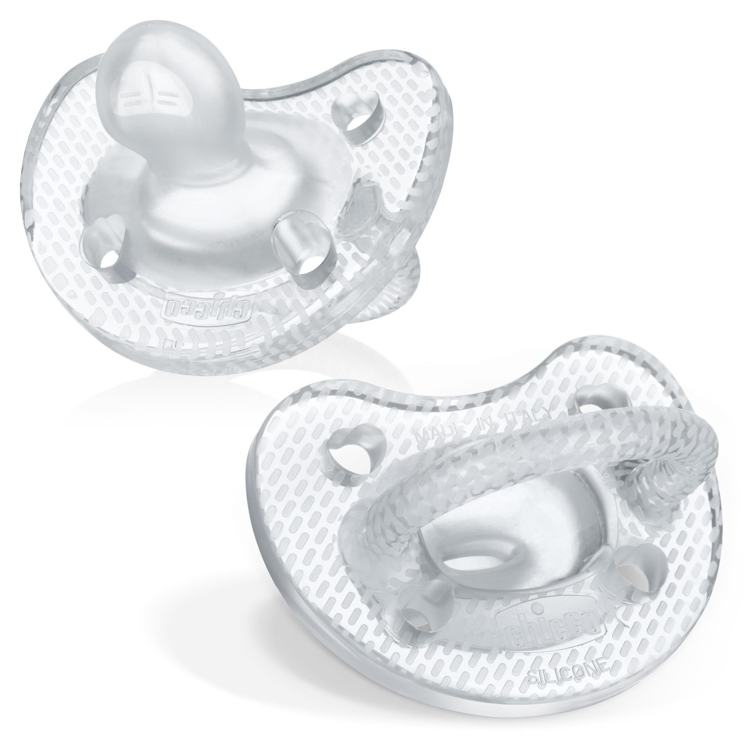 Buy now Chicco PhysioForma Silicone Orthodontic Pacifier, 0-6m | 100% Soft Silicone | Supports Breathing & Oral Development | Satin-Textured Nipple | Includes Sterilizing Case | BPA Free | Blue/Green, 2pk 6 to 16 months Crystal Two Pack oz. at indiglob india
