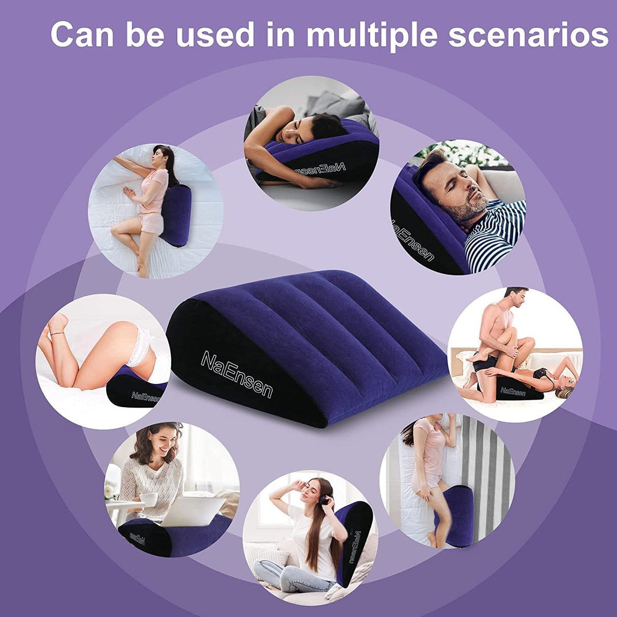Sex Toys Adult Toys Pillow Position Cushion Triangle Inflatable Furniture Couples Toy Positioning for Deeper Position Support Pillow Men Women for Couples